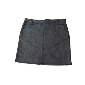 Gap Denim Pencil Skirt Slightly Chambray Black Color Size 14 Pockets Careerwear